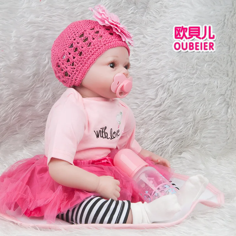 

Obe Model Infant Silica Gel Reborn Baby Doll Hot Selling Recommended 55 Cm