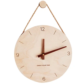 

Wall Clock Wooden Nordic Japanese Hot Creative Clocks Home Living Room Clock Decoration Creative Gifts