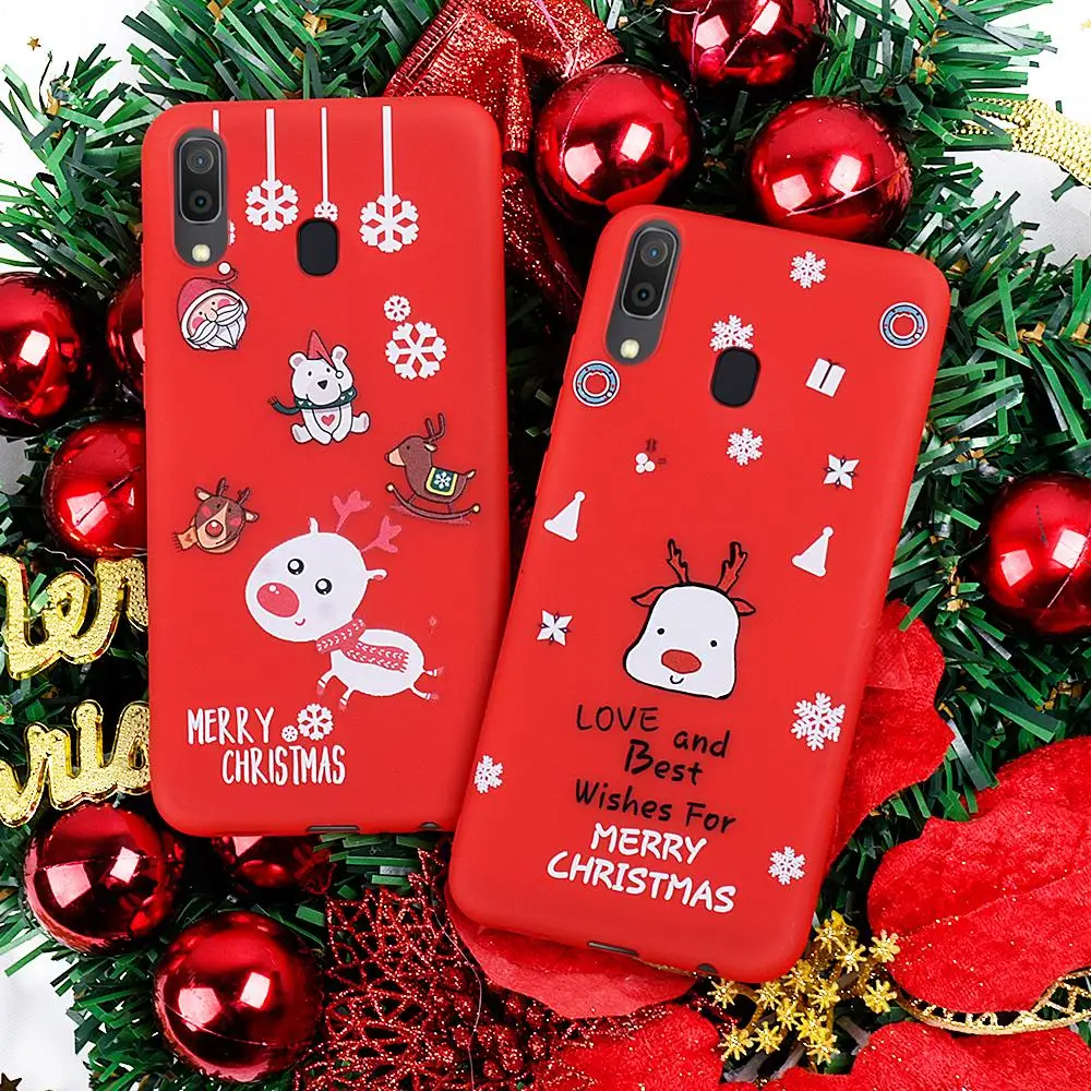 

New Year Christmas Case For Samsung Galaxy A70 A30 Soft Silicone Back Cover Phone Case For Galaxy A50 A 50 A505 SM-A505F A505F
