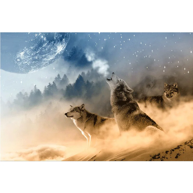 

Diamond Painting DIY5d Wolf Roar Resin Full of Crystals Manufacturers Direct Selling Recruitment Agent Support on Behalf