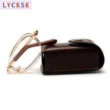 Полимерные складные очки для чтения с чехлом для женщин и мужчин портативные металлические пресбиопические очки лупа+ 1,0~+ 4,0 отправить кожаный ящик L3