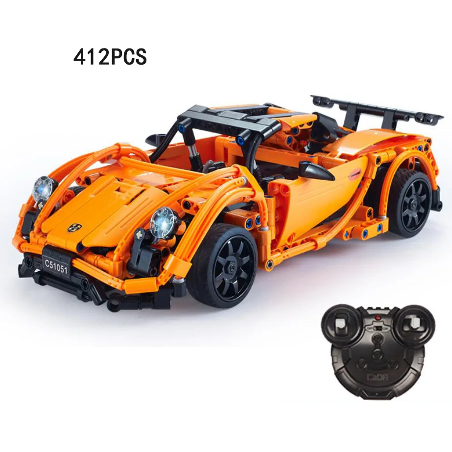 

Technical Radio 2.4ghz Remote Control Vehicle Build Block Germany Super Sport Car Pors Assemble Model Brick Rc Toy Collection