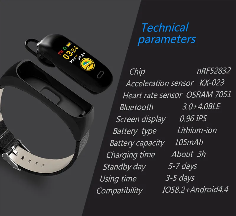 C15 2 в 1 Смарт-часы Bluetooth гарнитура напоминание о звонках фитнес-трекер монитор сердечного ритма водонепроницаемый для IOS Android для женщин и мужчин
