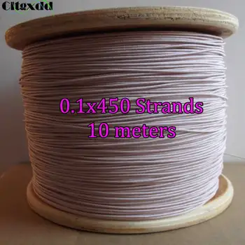 

Cltgxdd 0.1x450 Strands 100m Mine Antenna Litz wire Copper Wire Multi-strand Polyester Silk Envelope Braided Multi-strand Wire