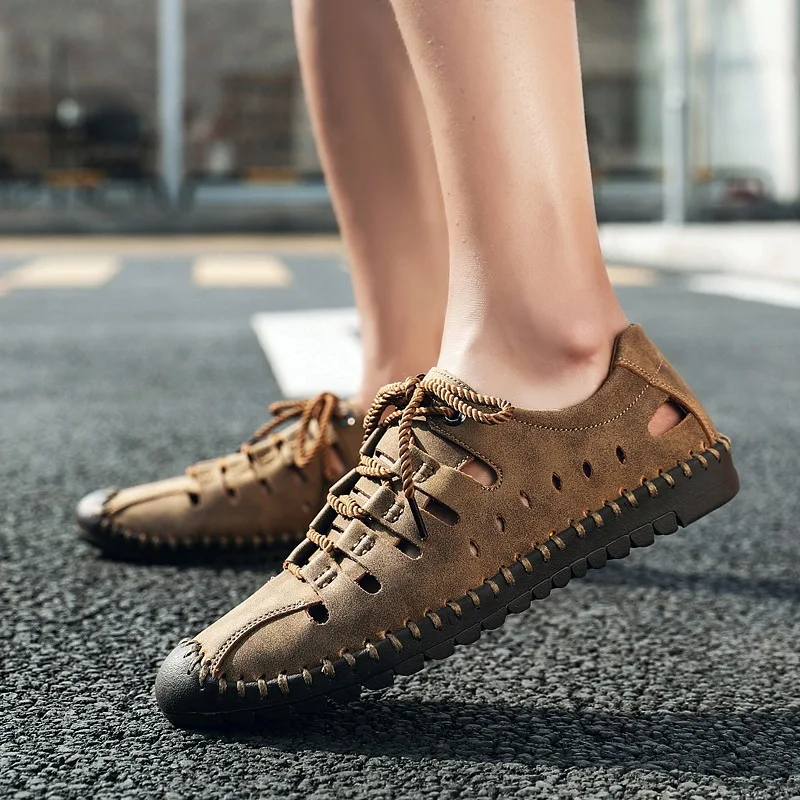 

Summer Comfortable Men Casual Shoes Loafers Men Shoes Quality Split Leather Shoes Men Flats Moccasins Shoes Big Size 896