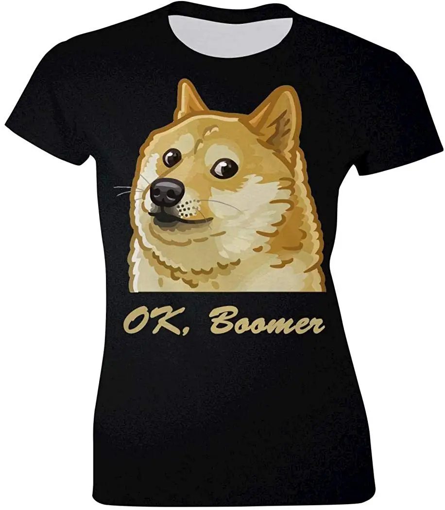 FGHFG 3D OK Dog B00MER женские футболки с коротким рукавом повседневные легко