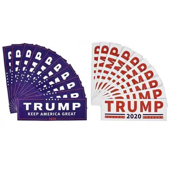 

New 10pcs/pack Removable Donald Trump for President 2020 Bumper Sticker Trump Keep America Great 7.6*22cm
