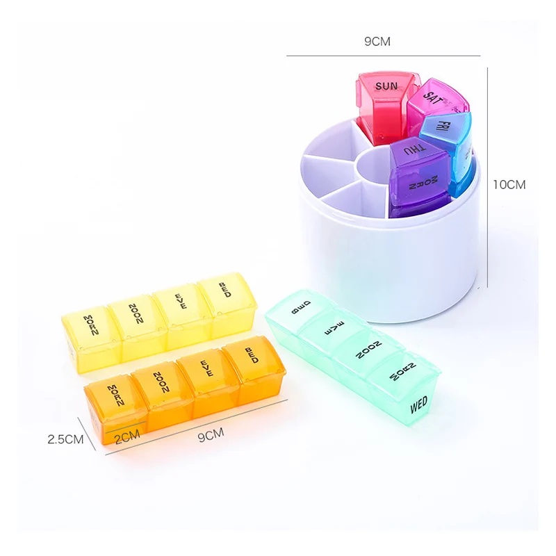 

28 Grids Travel Convenient Medicine Pill Box Portable Pill Organizer Pill Case Container Drug Divider Pillcases Eco-friendly