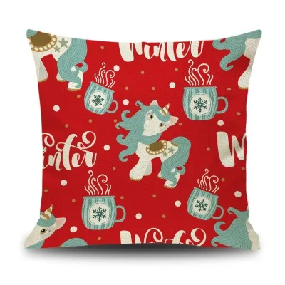 E Merry Christmas Pillow Case Cushion Covers Navidad Christmas Decoration For Home Happy New Year Navidad Xmas - Цвет: E