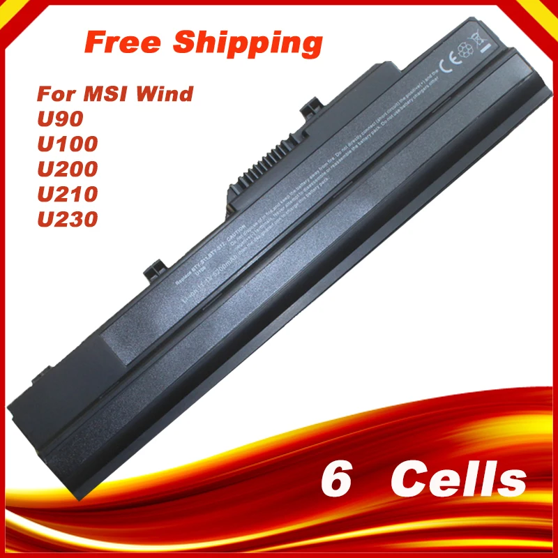 Аккумулятор для ноутбука MSI Wind U100 U100X U100W U135DX U210 U270 U90X Wind12 U200 U230 | Компьютеры и офис