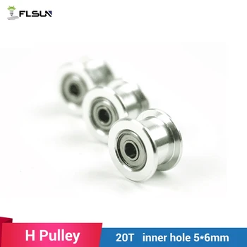 

5 PCS Flsun 3D Printer GT2 H Type Wheel Aluminum Timing Drive Pulley for Flsun 3D Printer