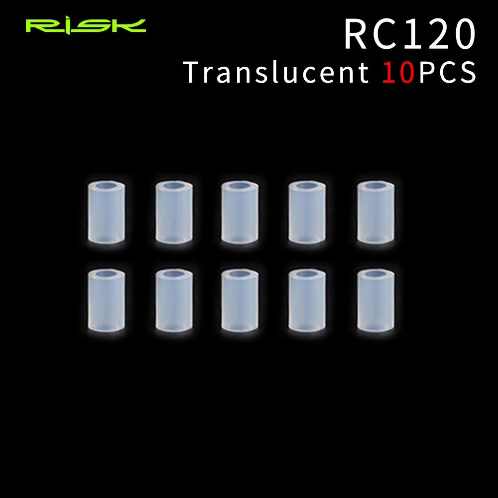 Transparent 10PCS Риск велосипедные рукава резиновый протектор для кабеля для трубы линии трубки смена тормоза сверхлегкий MTB рамка защитный силиконовый кабель дорожный велосипед кабель светящийся ночник протектор - Цвет: Transparent 10PCS