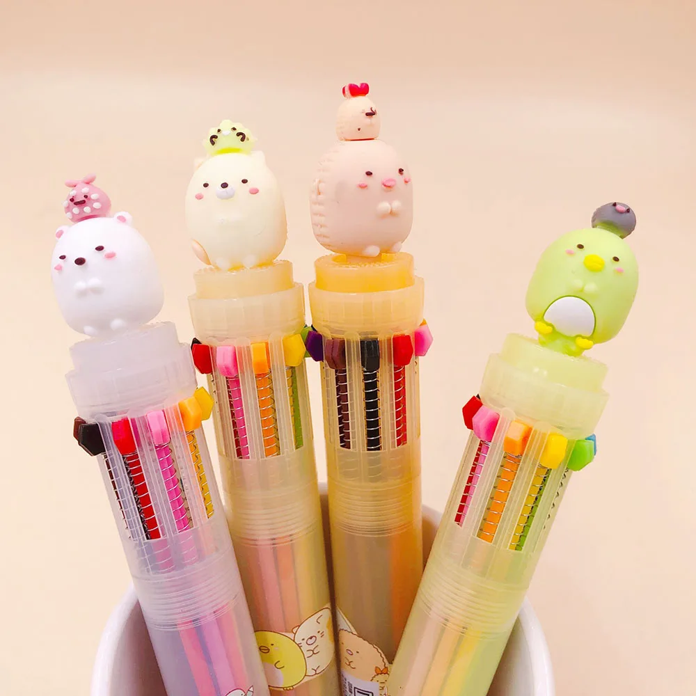 1 шт. Шариковая ручка Kawaii с мультипликационным принтом Sumikko Gurashi 10 цветов школьные
