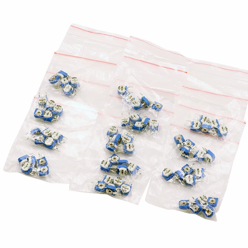 65pcs  RM063 vertical blue white adjustable resistor kit 100 ohm -1M ohm 13 kinds * 5 PCS=65PCS