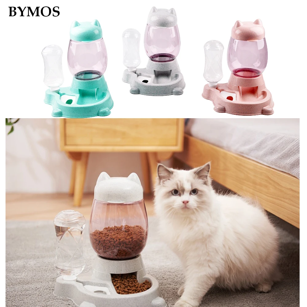 

2.2L Pet Automatic Feeder Dog Cat Drinking Bowl For Cats Feeding Bottle Large Capacity Dispenser Kitten Bowls Supplies