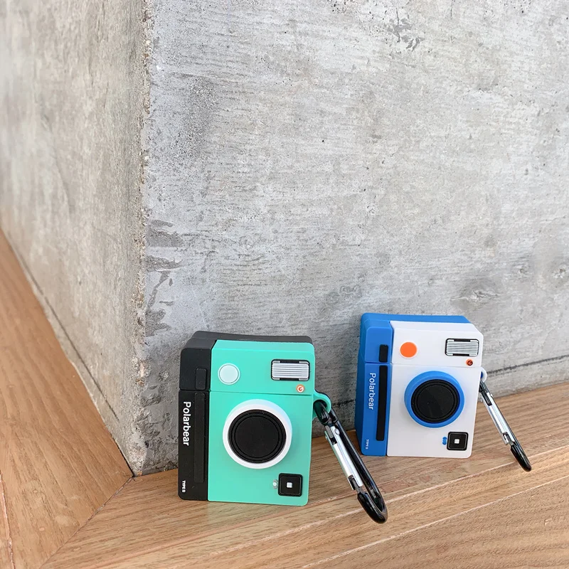 Мини Lomo камера 3D чехол s для Airpods чехол силиконовый наушник с Bluetooth чехол для Apple Airpods 2 Чехол для наушников коробка для Air Pod