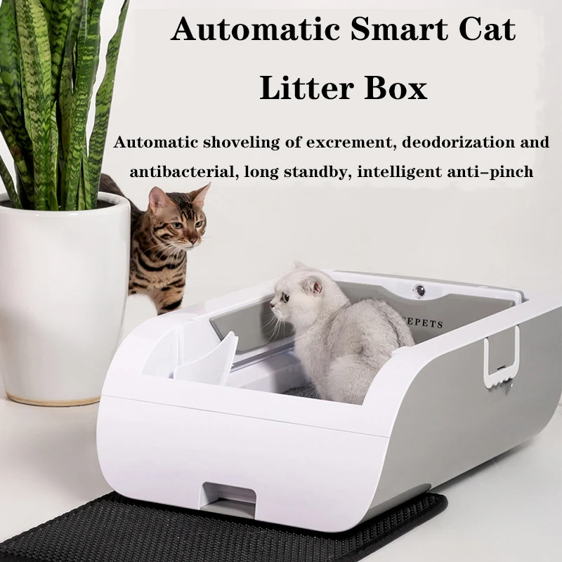 Smart Cat Litter Box Cat Toilet Automatic Deodorant Antibacterial Cat