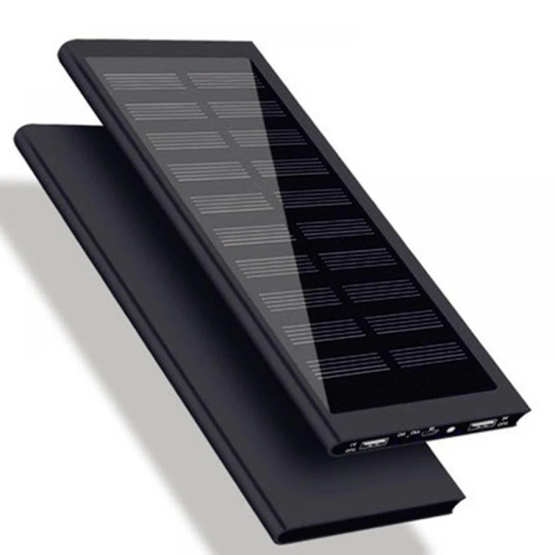 20000 мАч солнечная батарея Внешний аккумулятор Зарядка двойной USB power Bank портативный телефон зарядное устройство для iPhone 8 XS max Xiaomi samsung