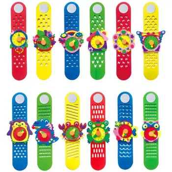 

Handmade Watch Toys Kindergarten Children DIY Pasted EVA Watch Educational Puzzle Toys Fashionable Parent-child Interactive