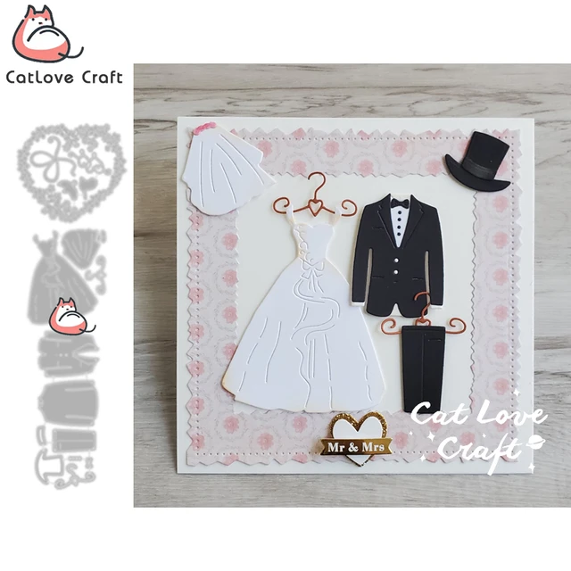 Dies Wedding Scrapbooking Couple  Groom Bride Metal Cutting Dies - Metal  Cutting - Aliexpress