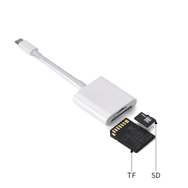 2-в-1 кард-ридер Plug-and-play Тип-C OTG Phone Accessories для TF защищенная цифровая карты памяти