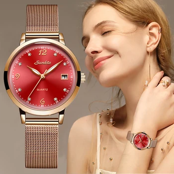 

SUNKTA 2020 Brand Luxury Women Watches Fashion Quartz Watch Ladies Simple Waterproof Wrist Watch Gift for Girl Relogio Feminino
