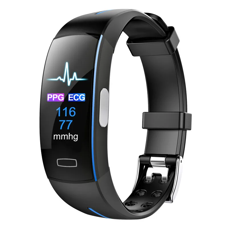 Смарт браслет ECG P3A фитнес шагомер измеритель температуры калорий умные часы с