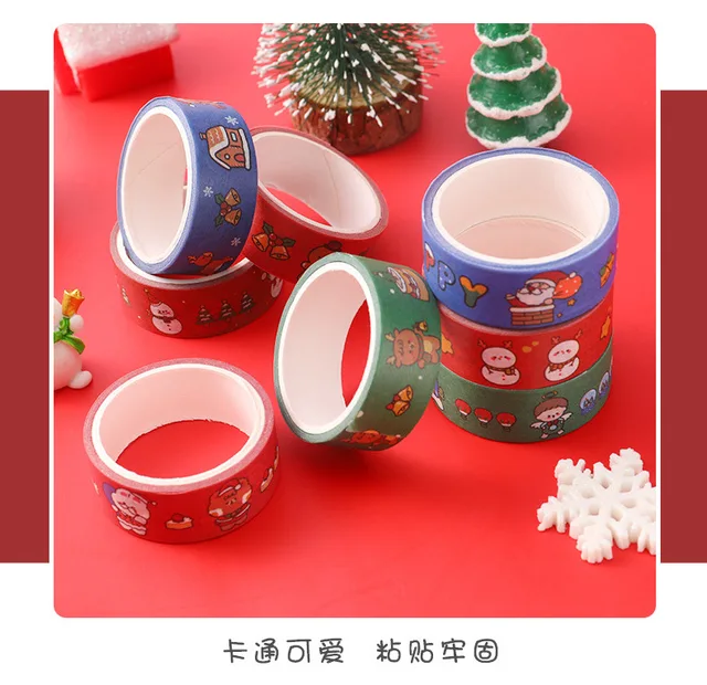 12 Pieces Christmas Washi Tape Holiday Winter 15mm Wide Masking Tapes for  Card Party Favors Planner Scrapbooking Craft Supplies - AliExpress