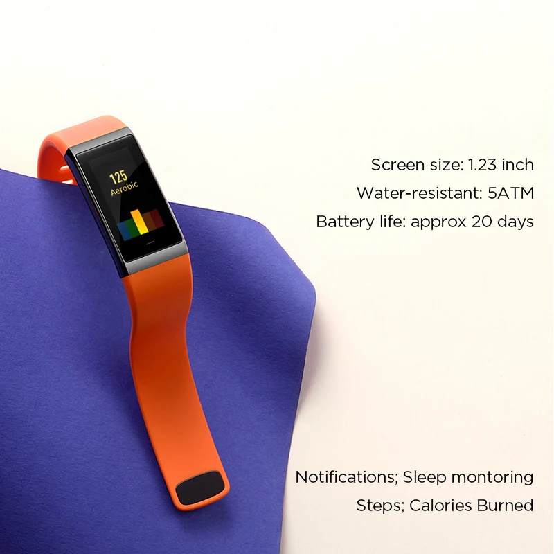 Смарт браслет Amazfit Cor / Band 2 водонепроницаемый 5 АТМ с ЖК дисплеем 1 23
