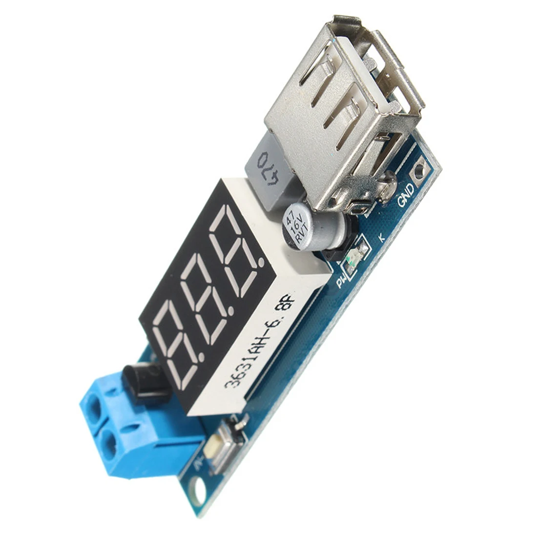 1/3 шт 4,5-40 В до 5 В пост 2A USB Зарядное устройство для ступенчатого понижения Напряжение понижающий преобразователь модуль с номер Дисплей вольтметр