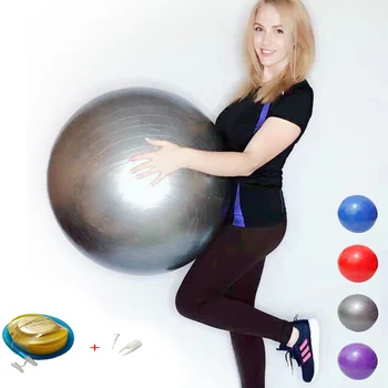 

Yoga Balls Pilates Fitness Gym Balance Fitball Exercise Workout Ball 45/55/65/75/85CM with pump