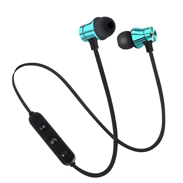 Magnetic Bluetooth Wireless Stereo Earphone Sport Headset For iPhone X 7 8 Samsung S8 Xiaomi Huawei Waterproof Earbuds With Mic - Color: blue