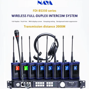

NAYA FDI-BS350 Wireless Full-duplex Transmission Intercom system Communication Group Setting Walktalk