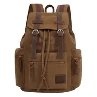 vintage canvas Backpacks Men And Women Bags Travel Students Casual For Hiking Travel Camping Backpack Mochila Masculina 3