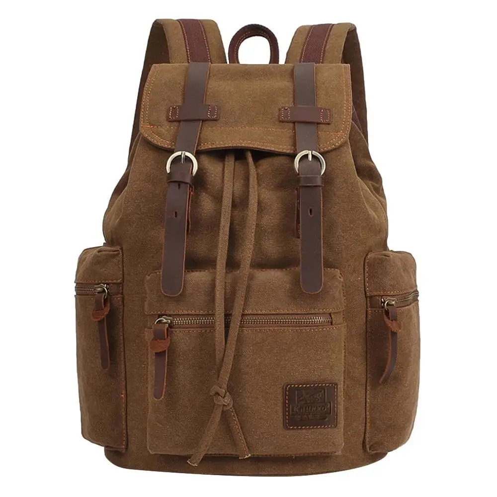 vintage canvas Backpacks Men And Women Bags Travel Students Casual For ...