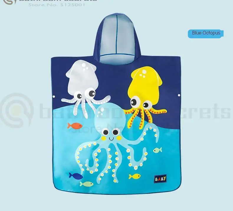 Children's Bath Towel Girls Quick-drying Towel Cloak Hooded Boys Absorbent Bathrobe Sunscreen Anti-cold Beach Towel To Wear
