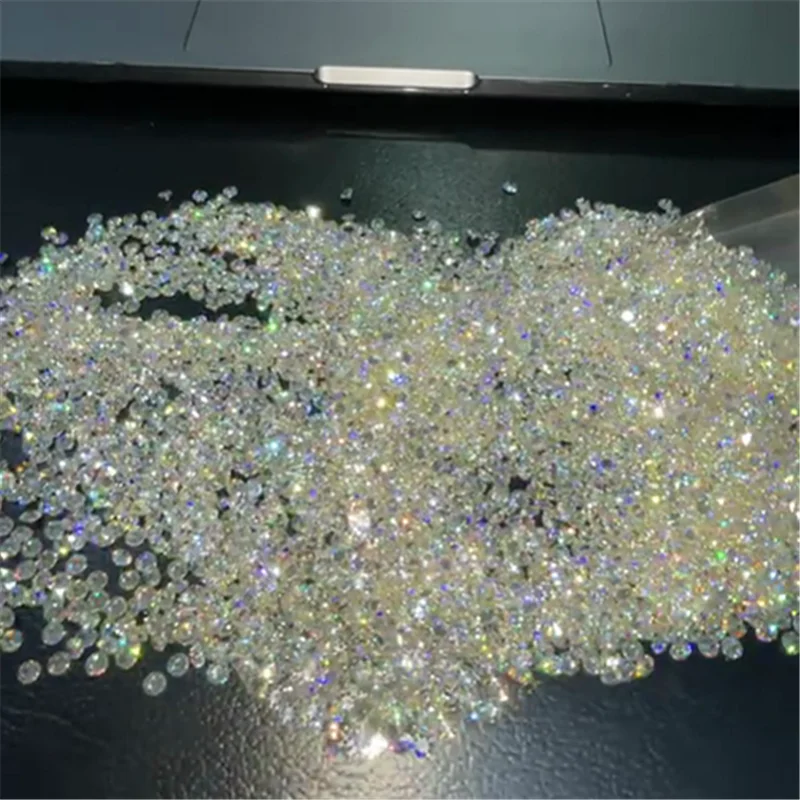 

0.6mm to 2mm IJ yellowish very shinning like dia mond white color round shape star cut cubic zirconia cz loose stone