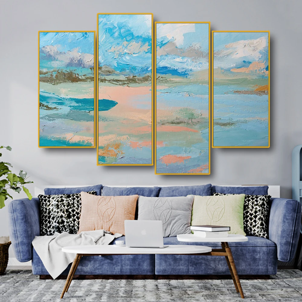 Abstract Art Canvas Painting Calligraphy Wall Pictures Pop Marble Prints For Home Living Room Bedroom Trendy Decoration | Дом и сад