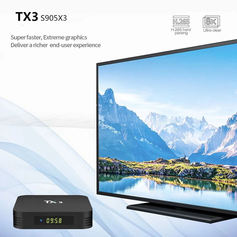 ТВ приставка TX3 Android 9 0 S905X3 8K Smart Media Player 2 Гб RAM 16 ROM 4G/5 ГГц Dual Wifi BT TANIX