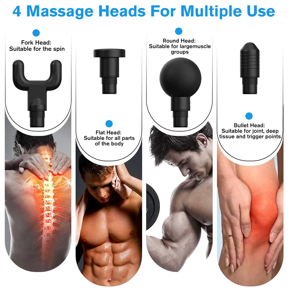 Тканевый массаж мышц пистолет мышечный массажер управление болью после для тренировок и упражнений Расслабление тела коррекция фигуры облегчение боли