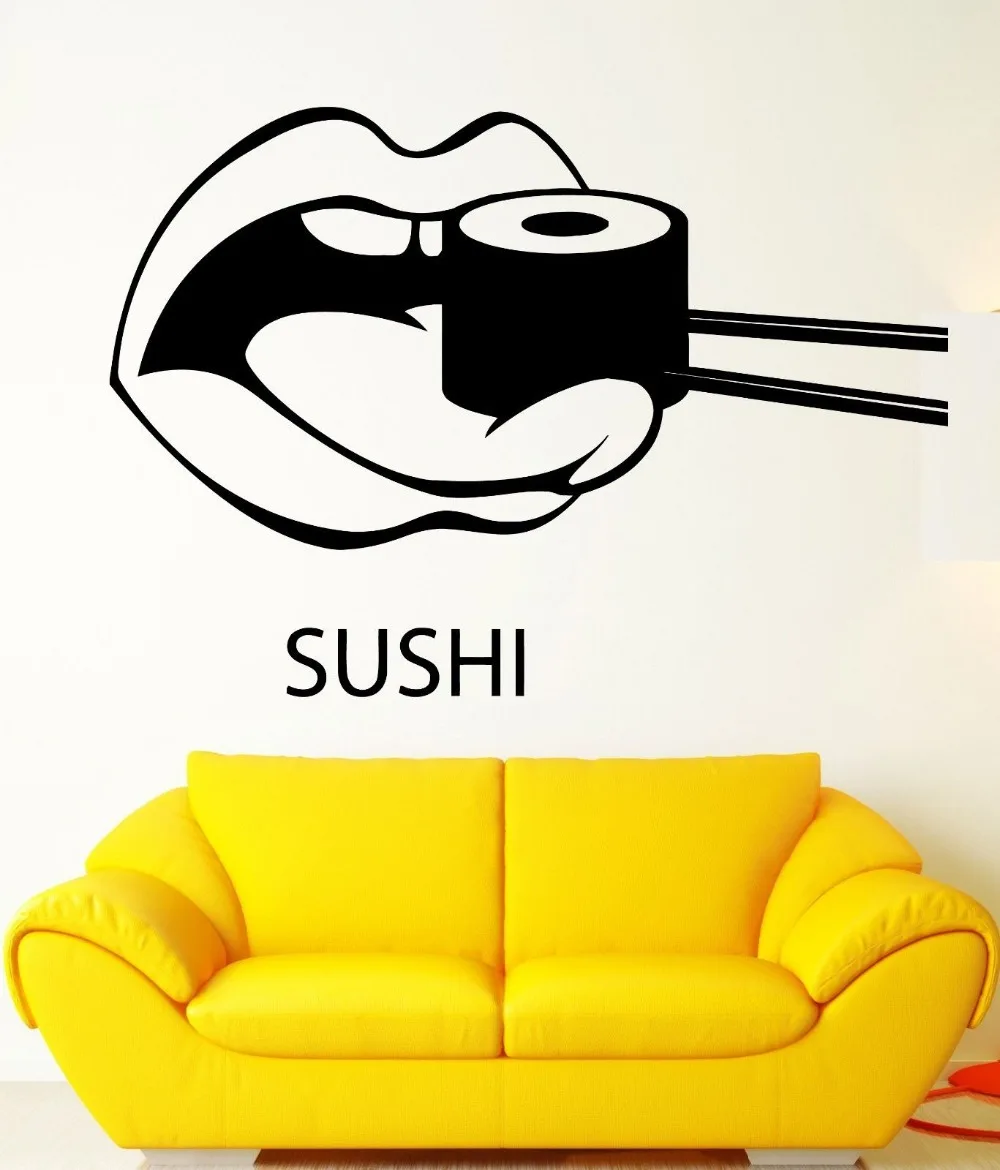 Restaurant Sticker Sushi Decal Muurstickers Poster Vinyl Art Wall Decals Pegatina Quadro Parede Decor Mural Restaurant Sticker