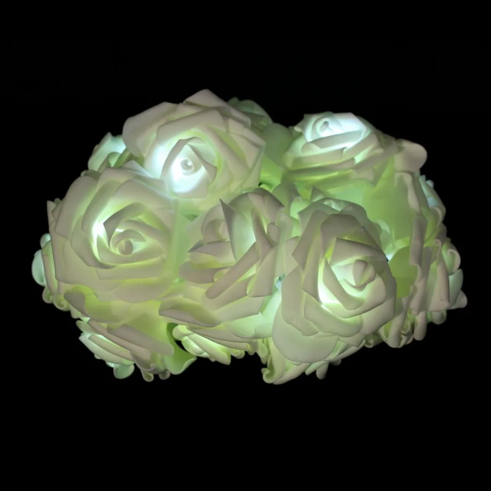 OUTAD 20 LED Novelty Rose Flower Fairy String Lights Wedding Garden Party Valentine's Day Decoration with battery box