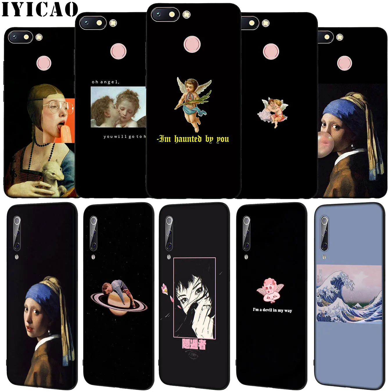 IYICAO Sculpture Art Mona Lisa Soft Silicone Phone Case for Xiaomi Redmi Note 8 8T 8A 7 7A 6 6A 5 5A GO S2 K30 K20 Pro Cover | Мобильные