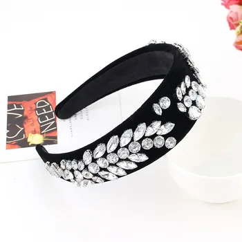 

Bohemian Big Rhinestone Handmade Hairband Handmade Headband Narrow Version customized Hair Accessories