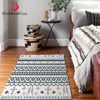 

Bubble Kiss 2020 Bohemian Style Living Room Carpet Green White Geometric Pattern Decorative Carpet Home Leisure Bedroom Carpet
