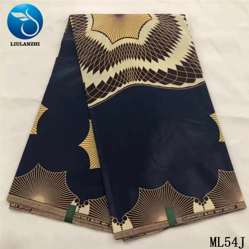 Воск liulanzhi ткани оптом хлопок батик ткань Африканская настоящая восковая Ткань 6 ярдов для платья ML54J01-ML54J26