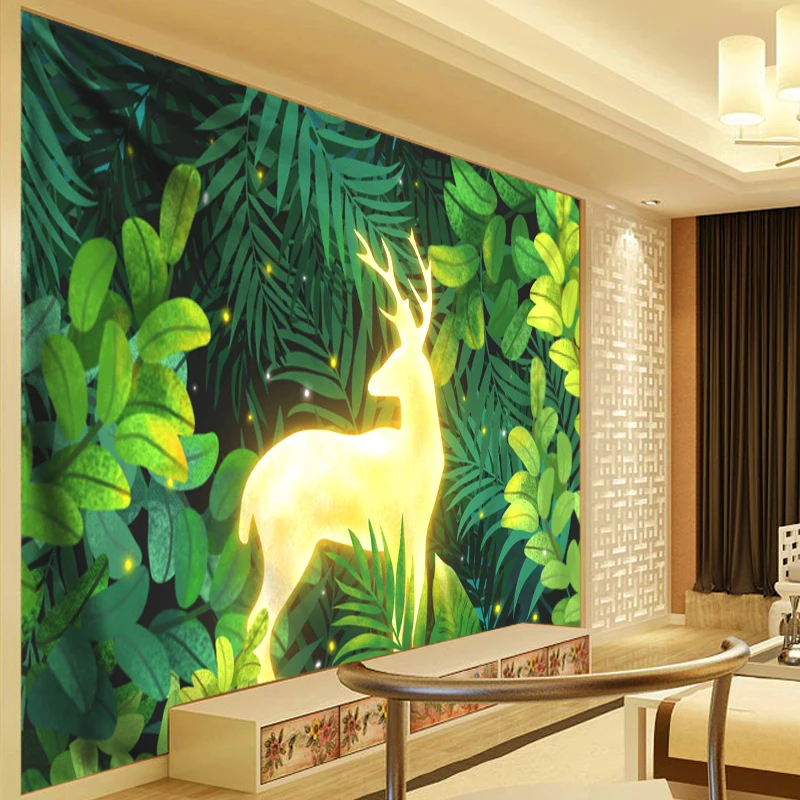 

Multi-function Tapestry Elk Plant Green Leaves Psychedelic Tapestry Wall Hanging Cactus Tapestries Boho Home Decor Wall Cloth