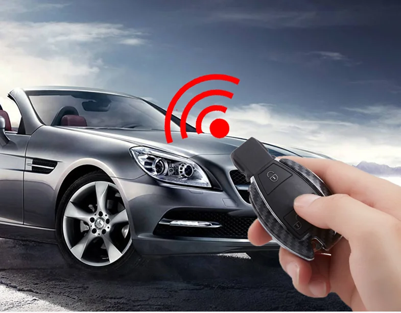 Модный чехол для ключей из углеродного волокна для Mercedes Benz W203 W204 W212 CLK C180 E200 AMG C E S Class CLS CLA