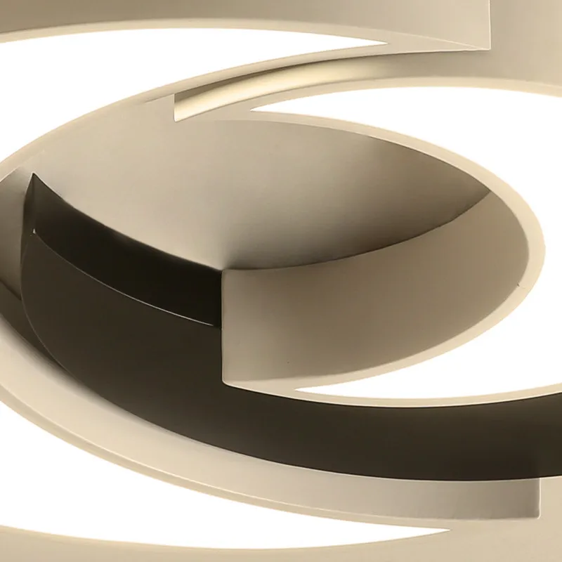 Японский Круглый геометрический Простой Черный Белый светодиодный металлический Железный Круглый светильник для спальни современный домашний светильник потолочный светильник для спальни