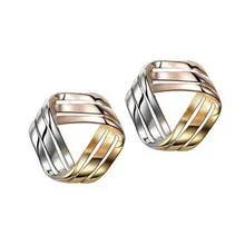 Трехцветные простые серьги ювелирные изделия гипоаллергенные серьги женские серьги ювелирные изделия подарок на день рождения для женщин